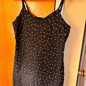 Abound Black Mini Dress with Colorful Dots
